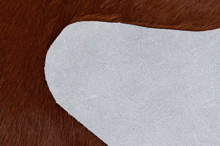 2' 2 x 2' 11 Cowhide Leather Rug