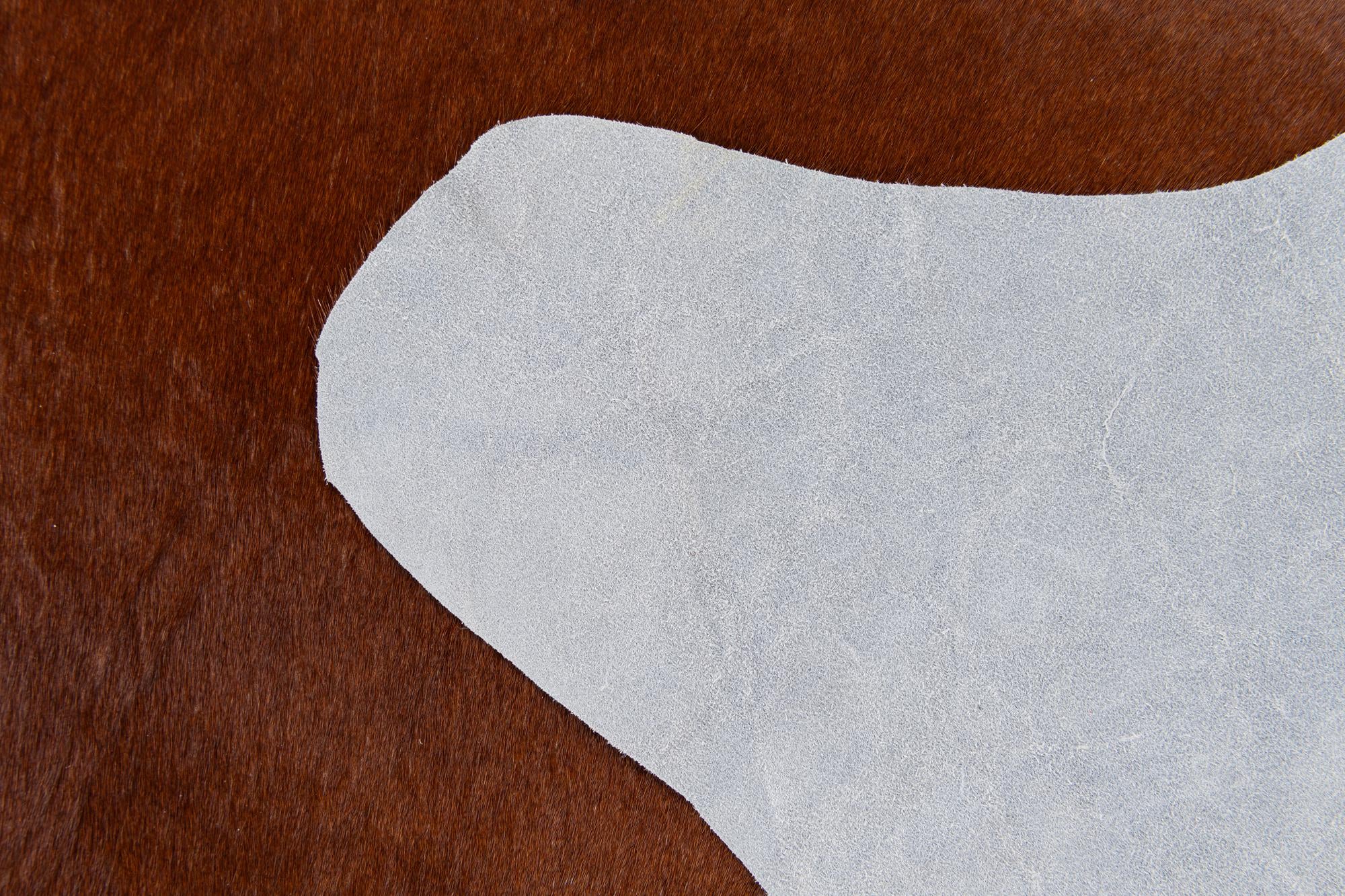 2' 2 x 2' 11 Cowhide Leather Rug