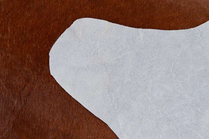 2' 2 x 2' 11 Cowhide Leather Rug