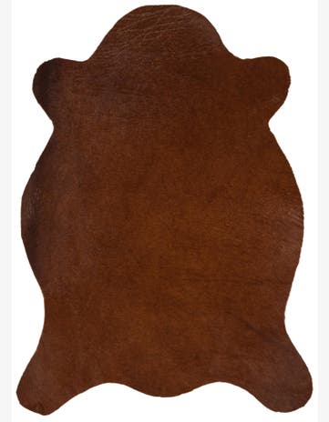 2' 2 x 2' 11 Cowhide Leather Rug