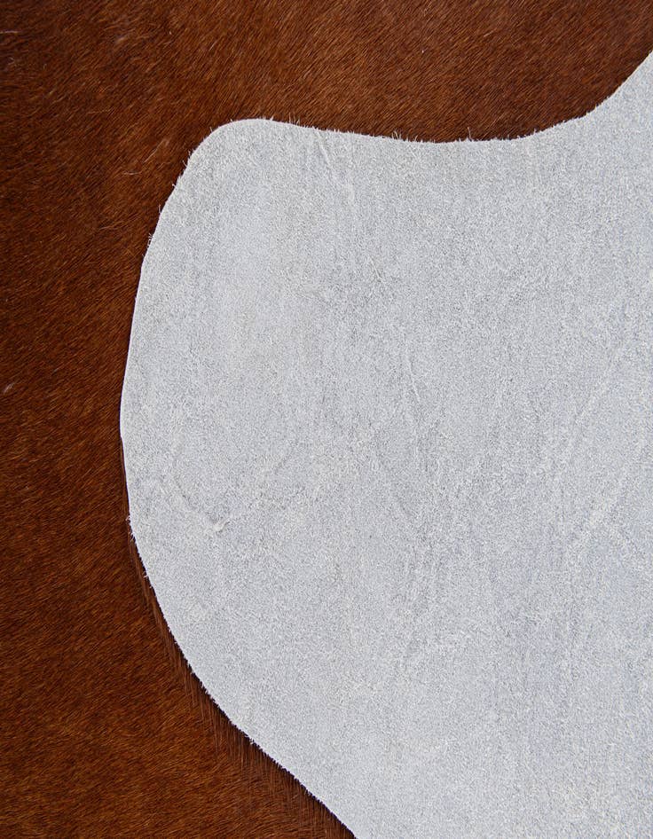 Detail image of 2' 2 x 2' 11 Cowhide Leather Rug