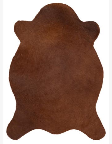 2' 2 x 2' 11 Cowhide Leather Rug