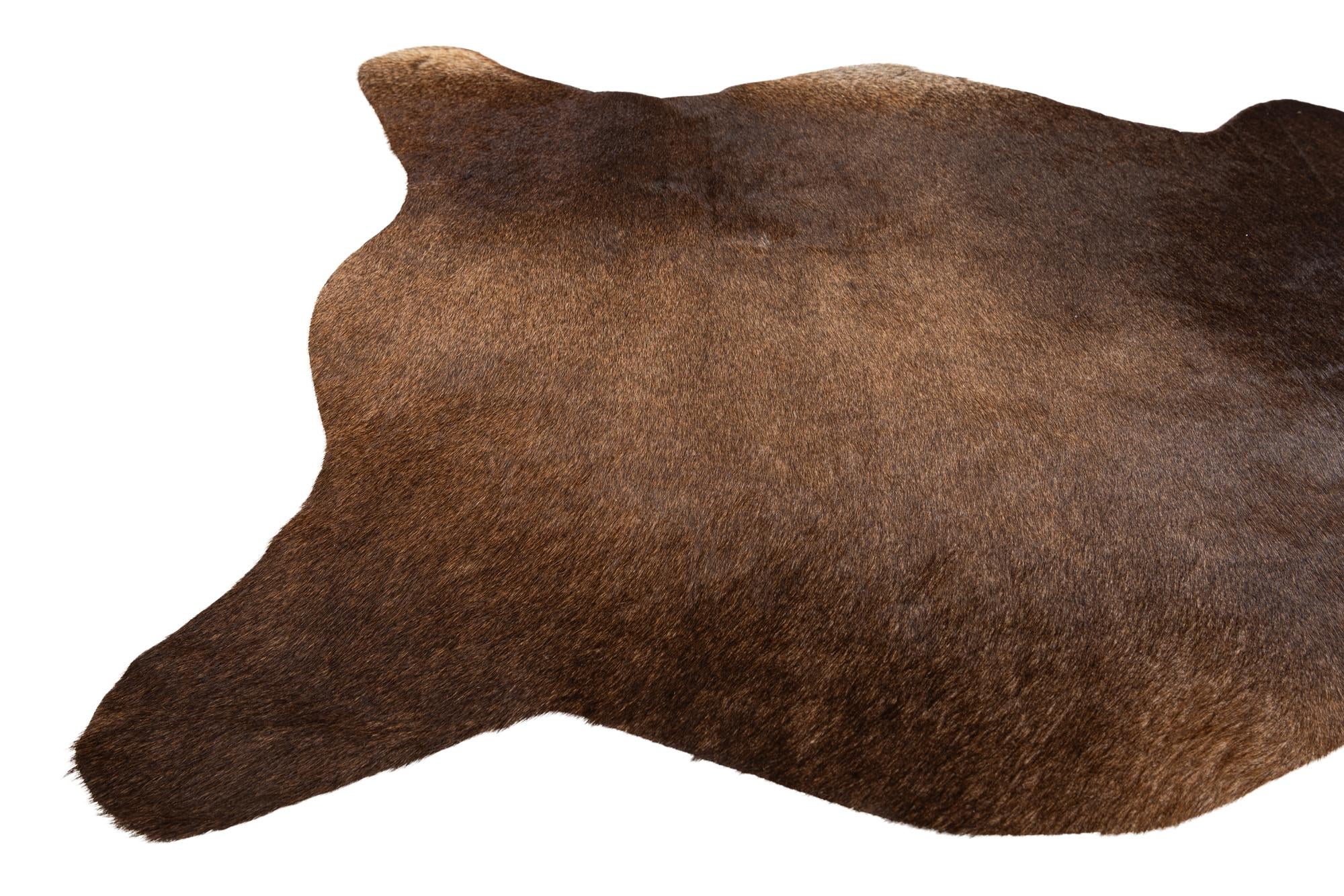 2' 2 x 2' 11 Cowhide Leather Rug