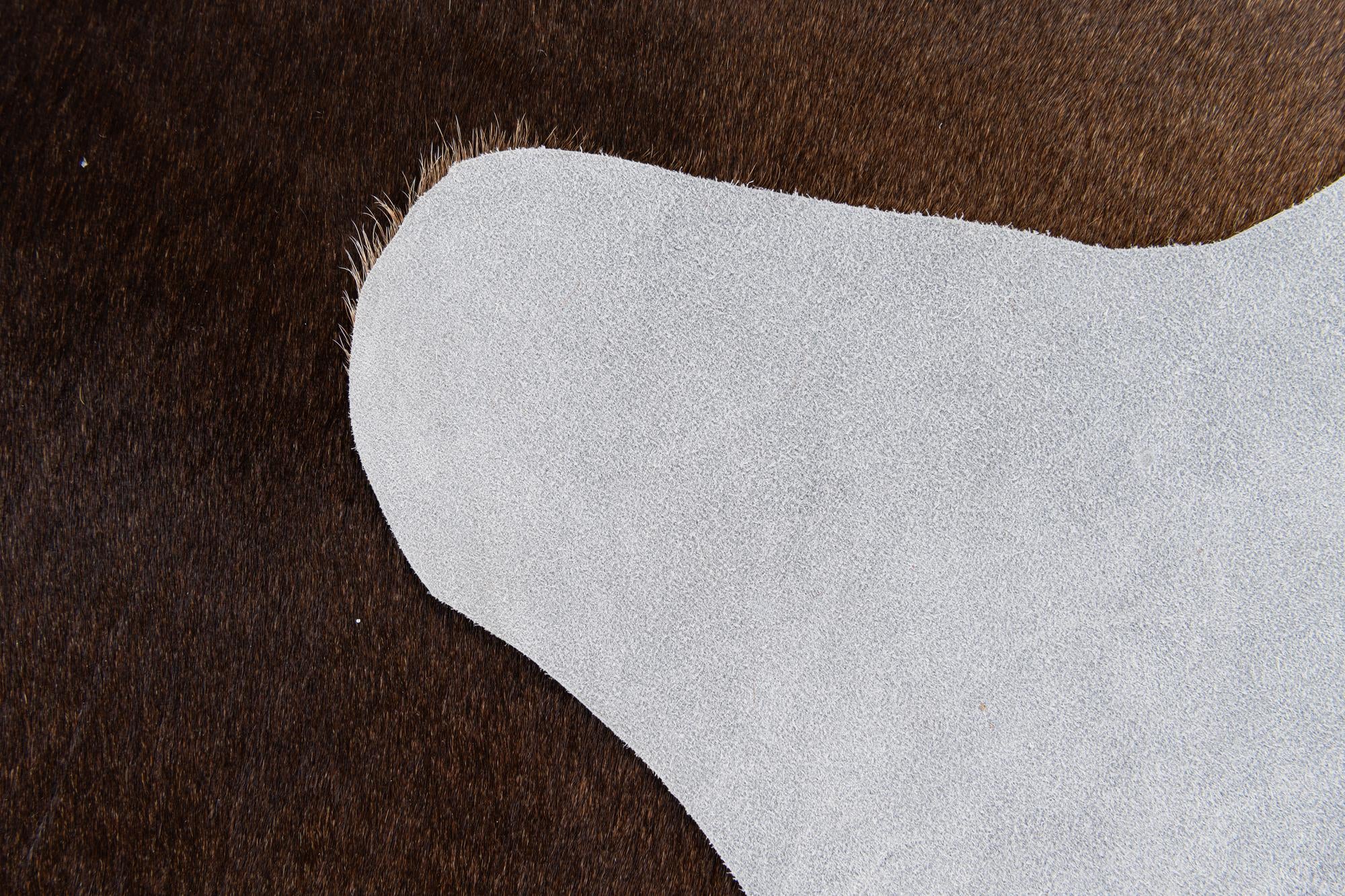 2' 2 x 2' 11 Cowhide Leather Rug
