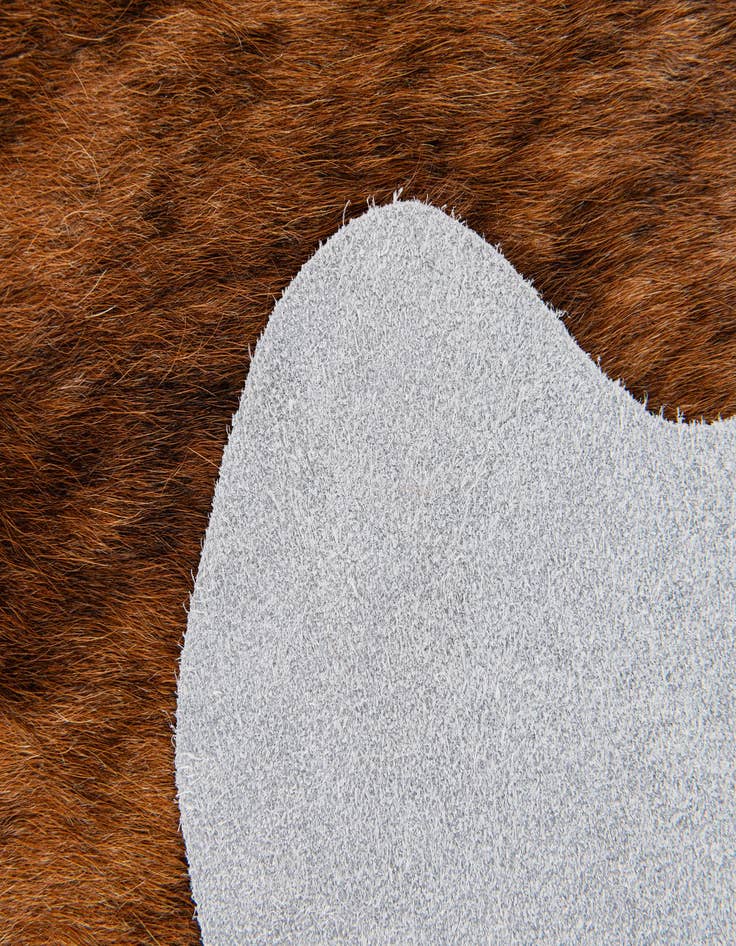 Detail image of 2' 2 x 2' 11 Cowhide Leather Rug