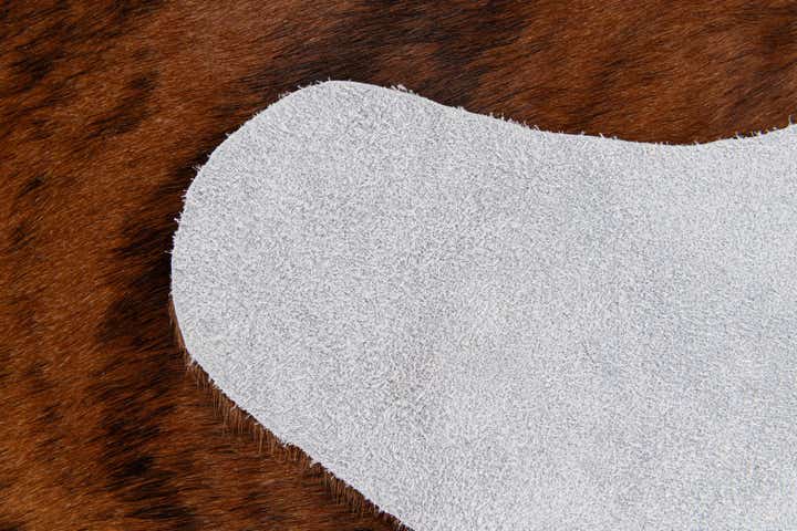 2' 2 x 2' 11 Cowhide Leather Rug