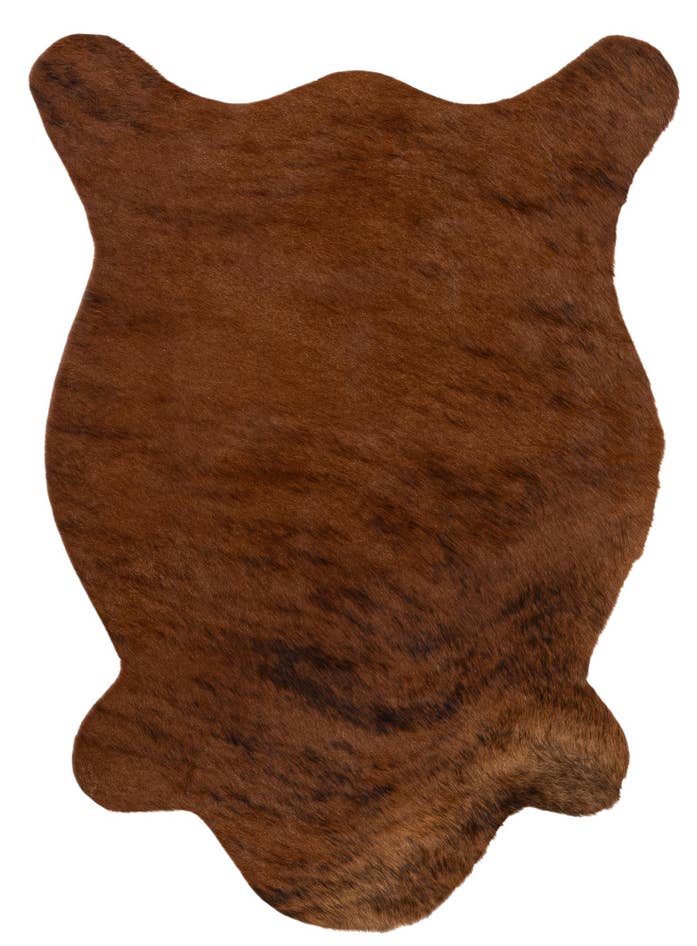 Detail image of 2' 2 x 2' 11 Cowhide Leather Rug