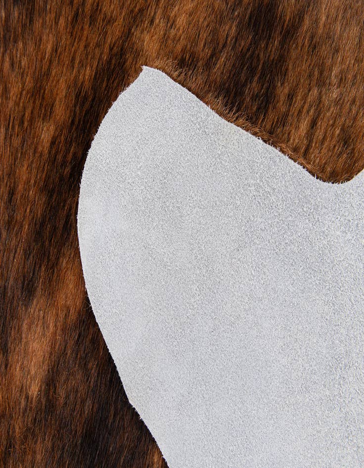 Detail image of 2' 2 x 2' 11 Cowhide Leather Rug