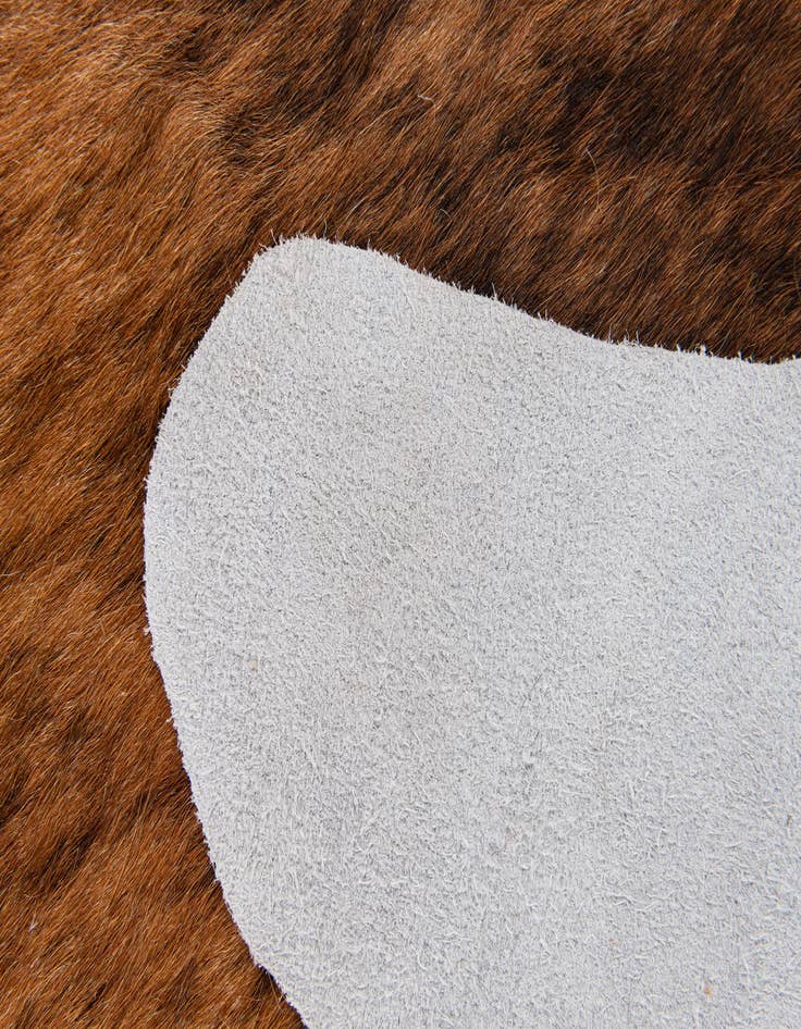 Detail image of 2' 2 x 2' 11 Cowhide Leather Rug
