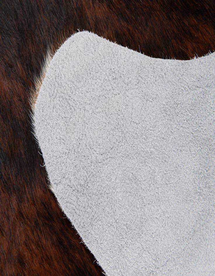 Detail image of 2' 2 x 2' 11 Cowhide Leather Rug