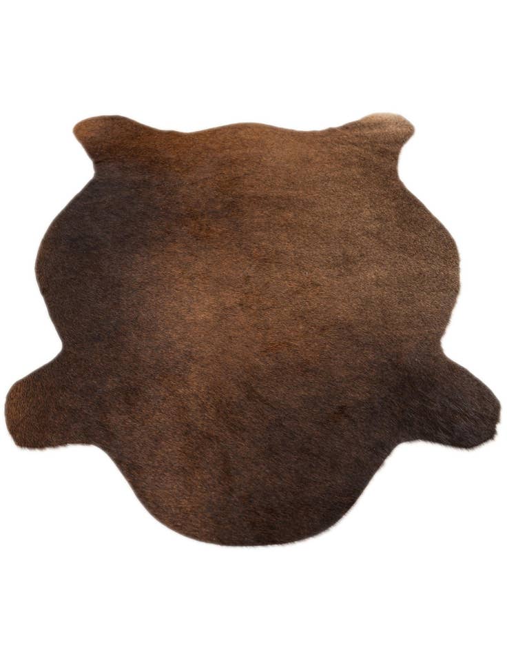 Detail image of 2' 2 x 2' 11 Cowhide Leather Rug