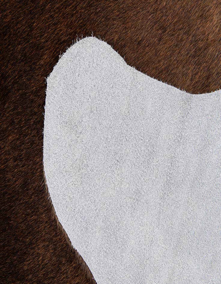 Detail image of 2' 2 x 2' 11 Cowhide Leather Rug