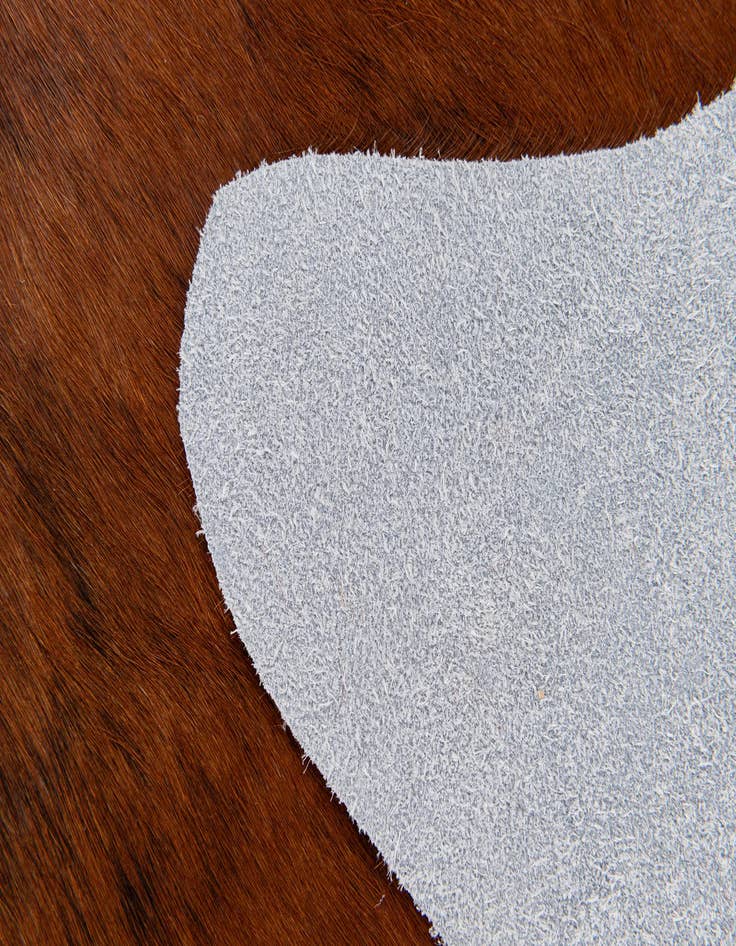 Detail image of 1' 8 x 2' 6 Cowhide Leather Rug