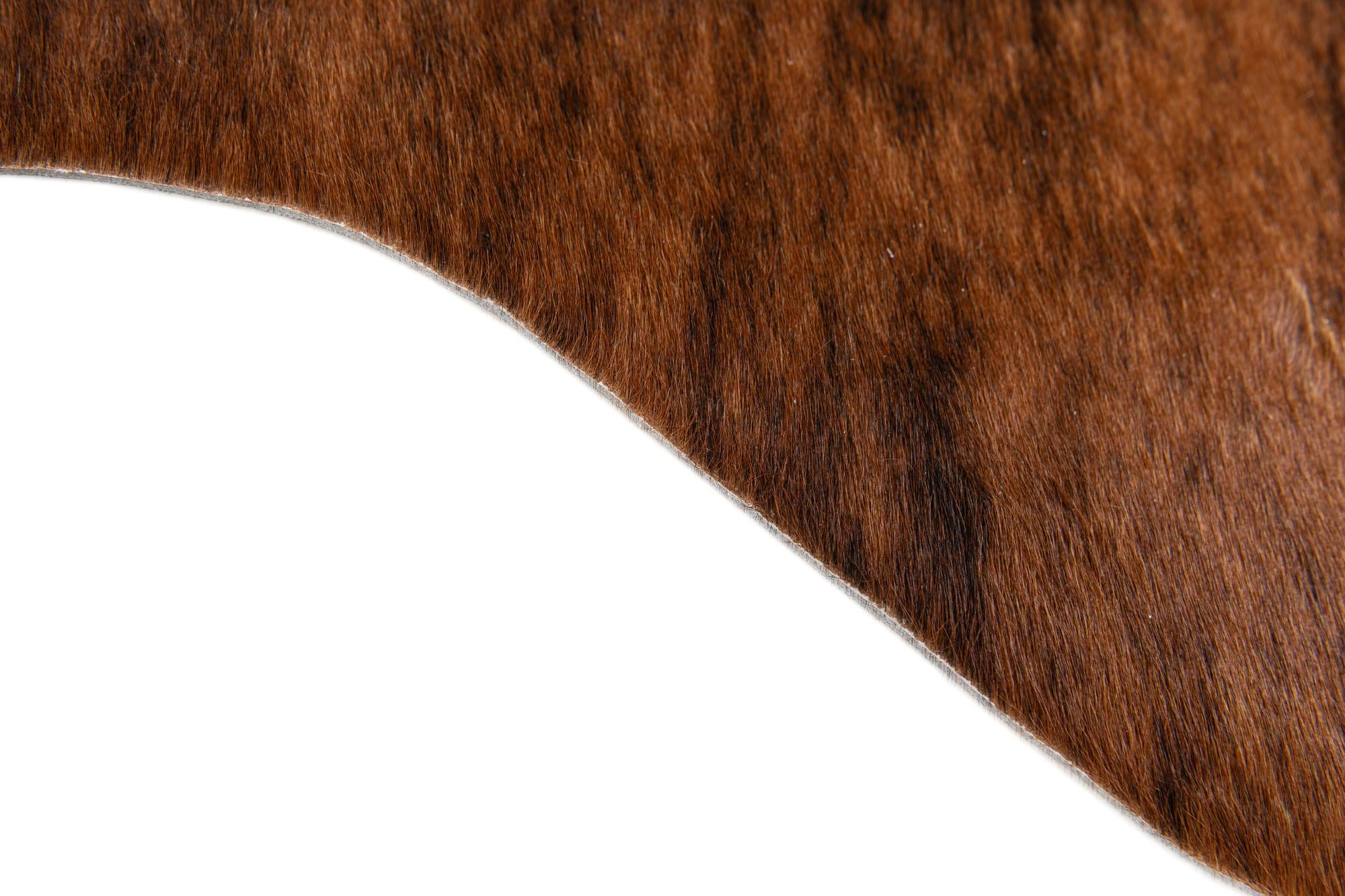 1' 7 x 2' 6 Cowhide Leather Rug