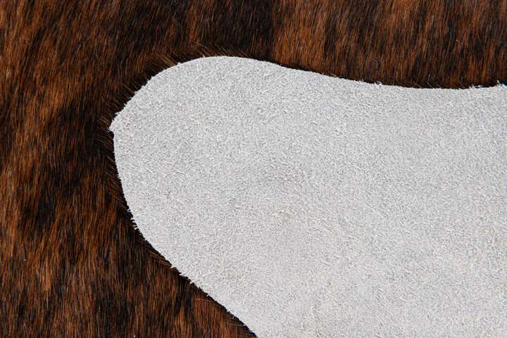 1' 7 x 2' 6 Cowhide Leather Rug