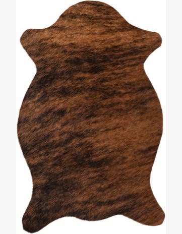 1' 7 x 2' 6 Cowhide Leather Rug