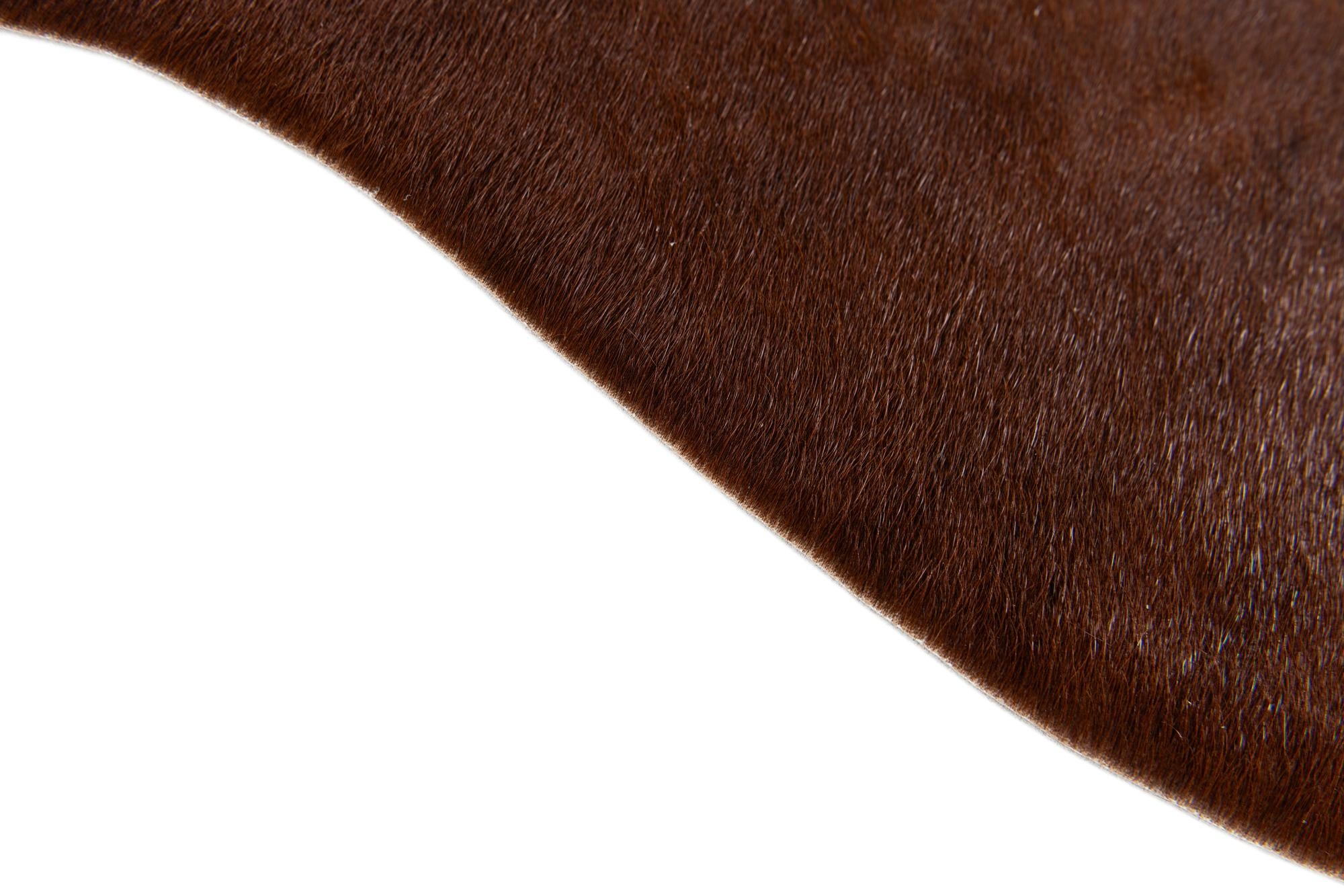1' 8 x 2' 6 Cowhide Leather Rug