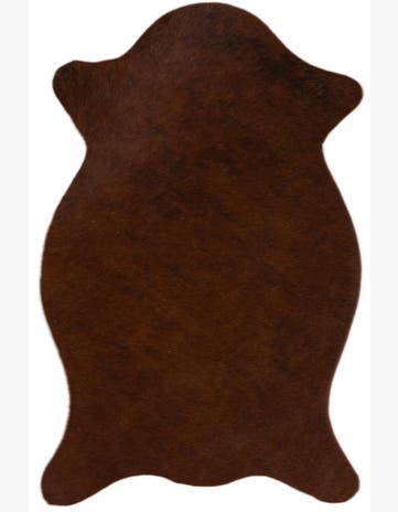 1' 8 x 2' 6 Cowhide Leather Rug