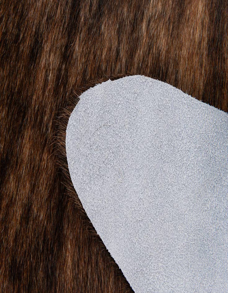 Detail image of 1' 6 x 2' 5 Cowhide Leather Rug