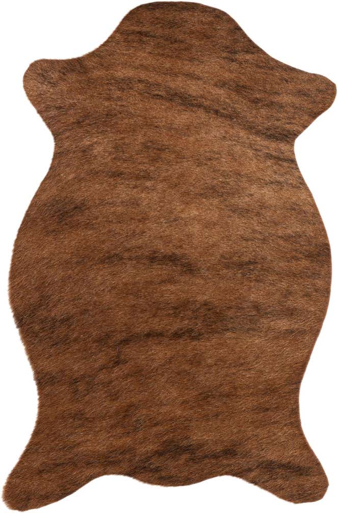 1' 5 x 2' 5 Cowhide Leather Rug