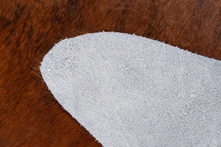1' 8 x 2' 5 Cowhide Leather Rug