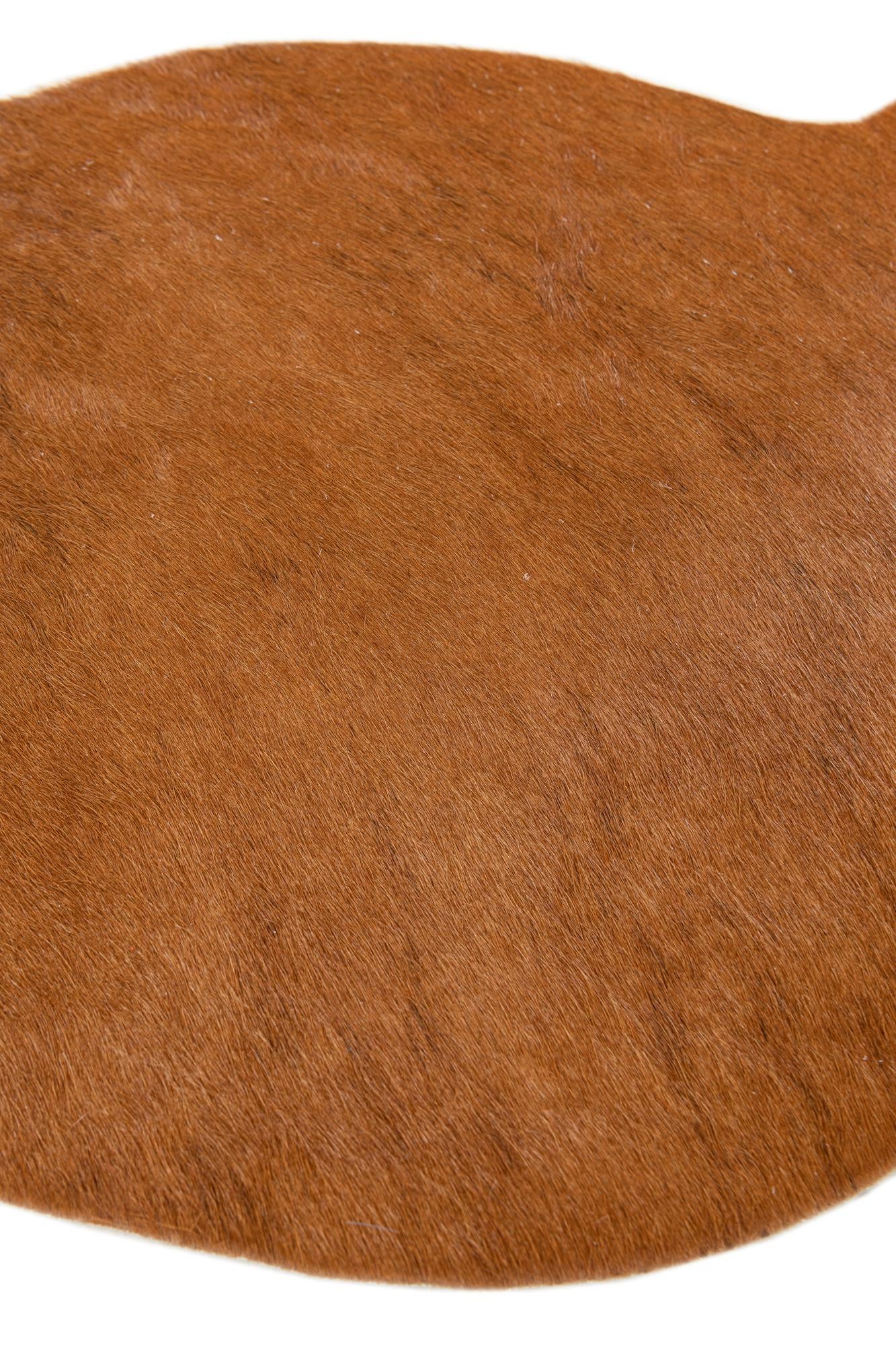 1' 7 x 2' 5 Cowhide Leather Rug