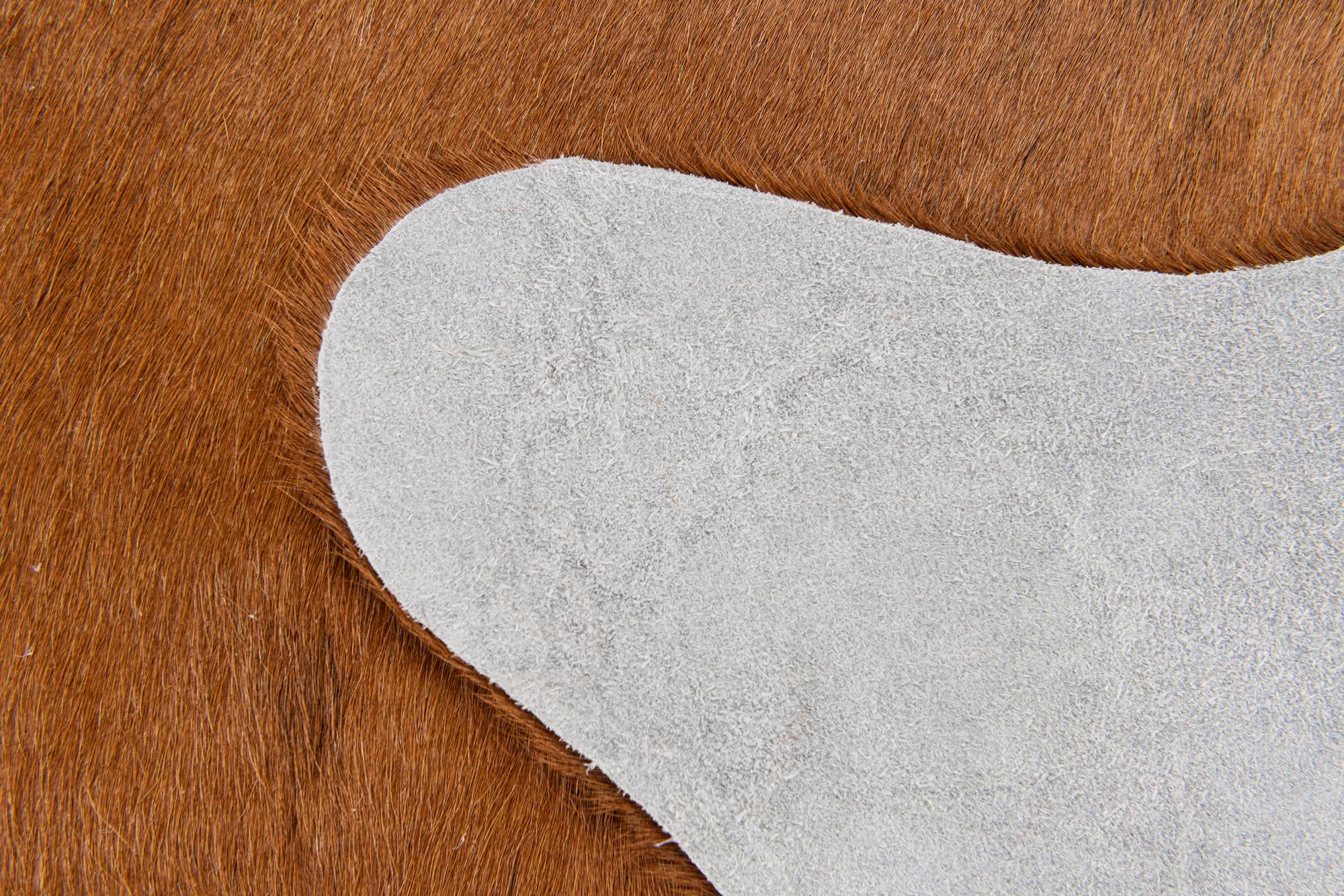 1' 7 x 2' 5 Cowhide Leather Rug