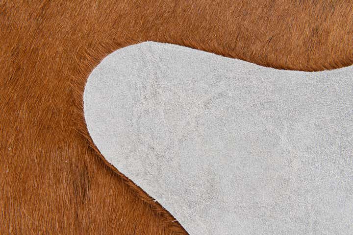 1' 7 x 2' 5 Cowhide Leather Rug
