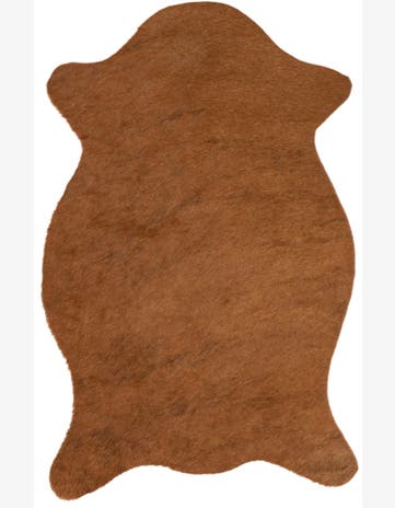 1' 7 x 2' 5 Cowhide Leather Rug