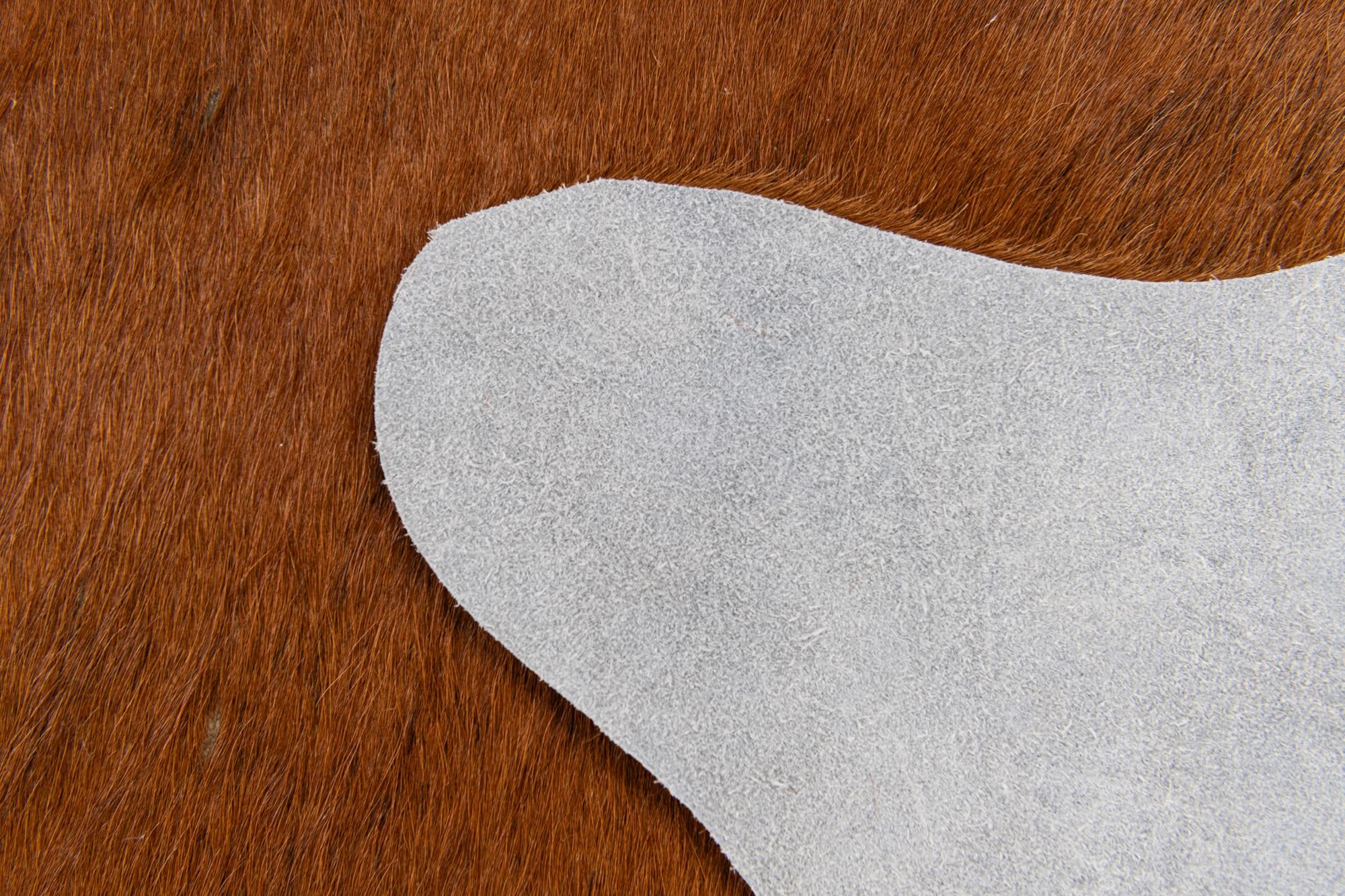 50cm x 75cm Cowhide Leather Alfombra