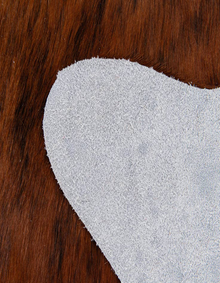 Detail image of 1' 8 x 2' 6 Cowhide Leather Rug