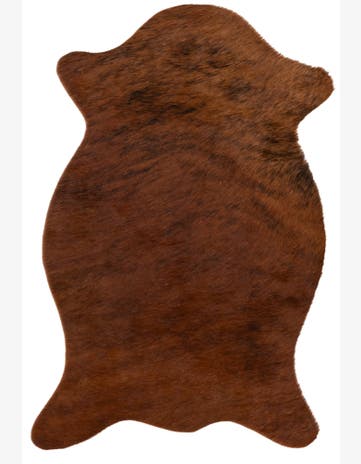 1' 8 x 2' 6 Cowhide Leather Rug