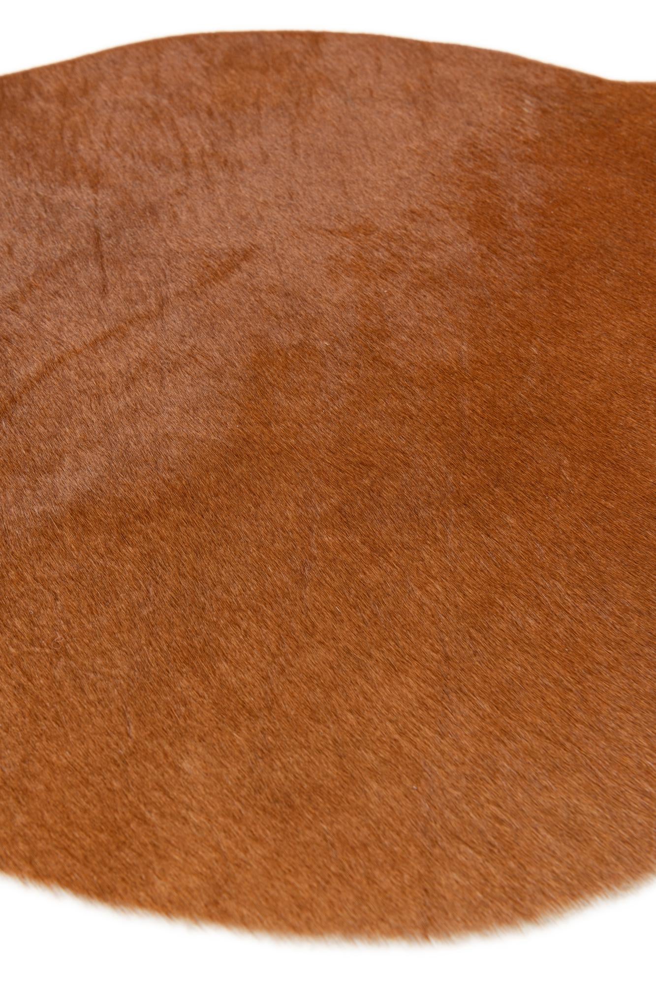 1' 8 x 2' 7 Cowhide Leather Rug