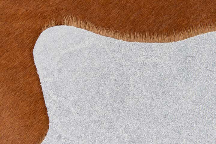 1' 8 x 2' 7 Cowhide Leather Rug