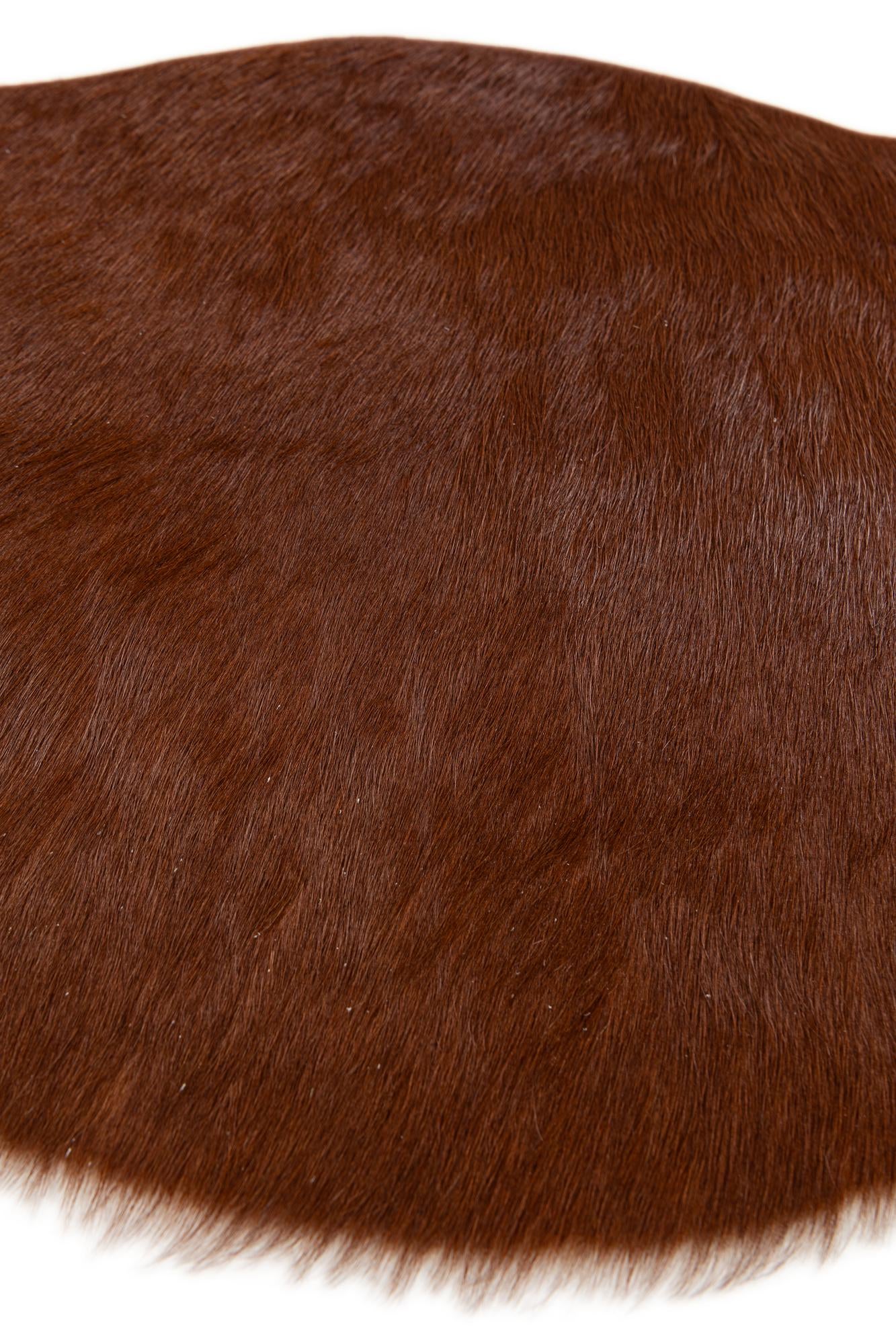 1' 8 x 2' 7 Cowhide Leather Rug