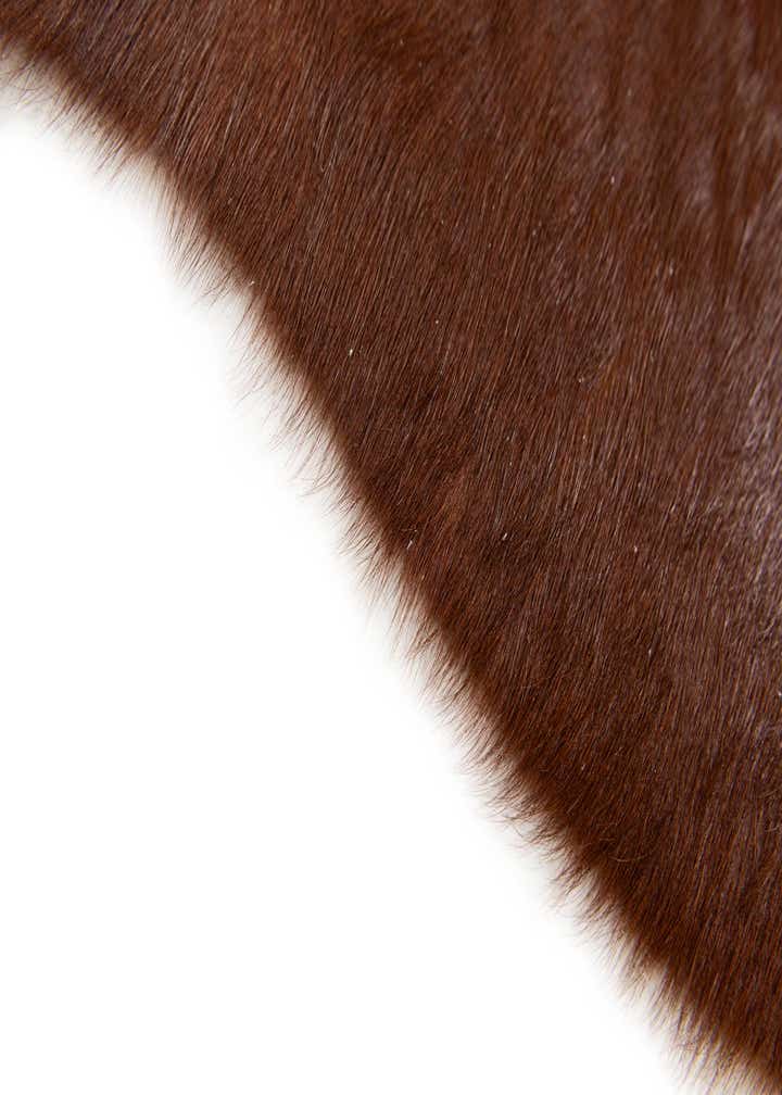 1' 8 x 2' 7 Cowhide Leather Rug