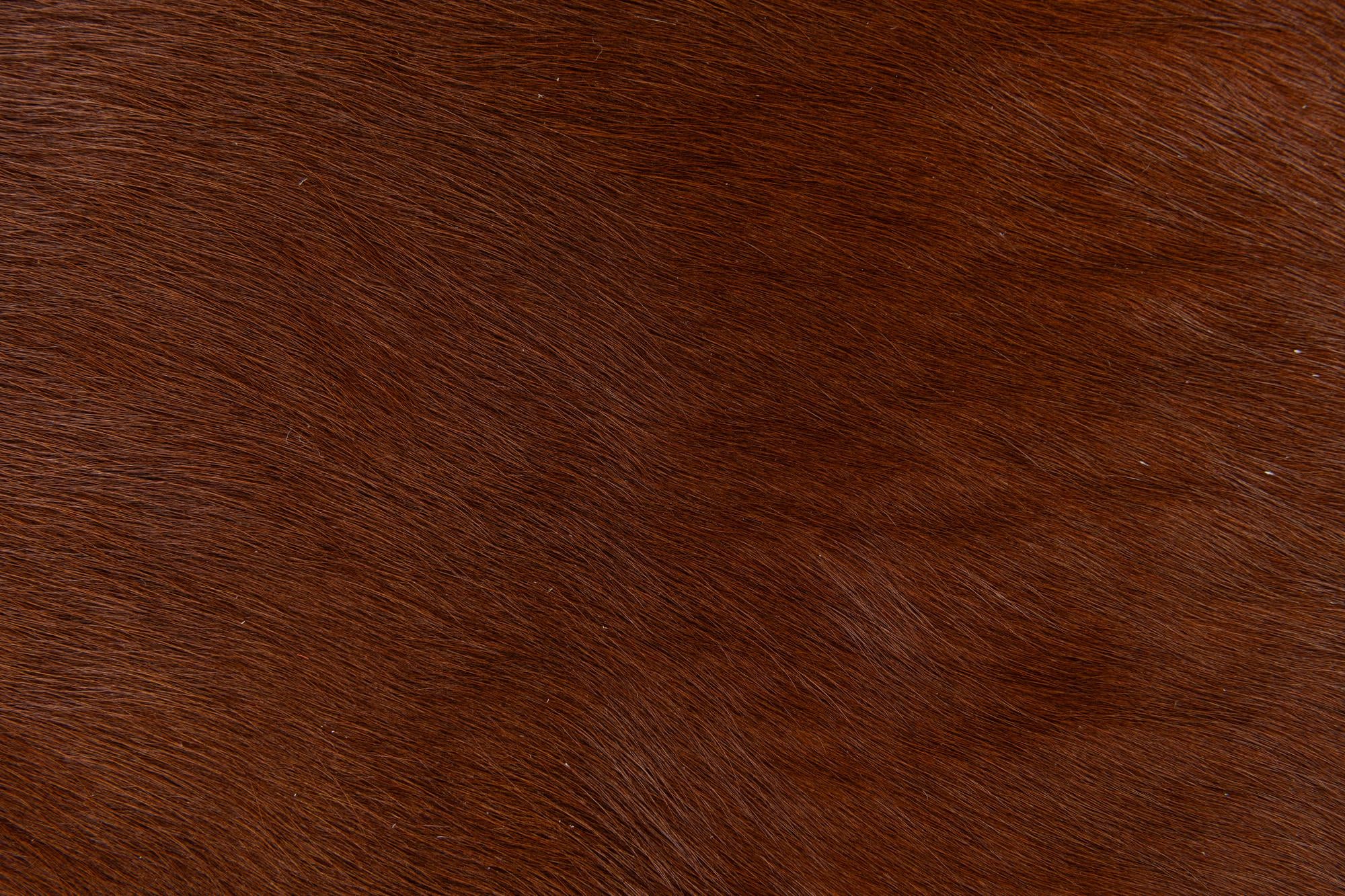 1' 8 x 2' 7 Cowhide Leather Rug