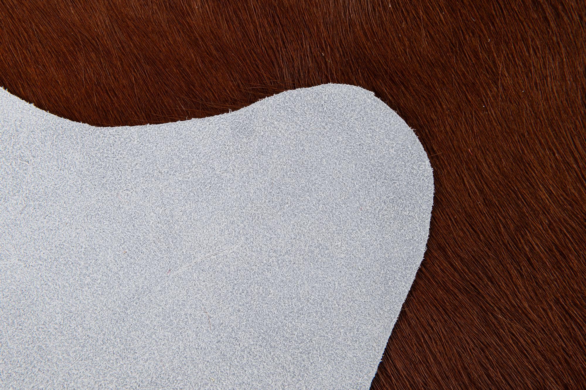 1' 8 x 2' 7 Cowhide Leather Rug