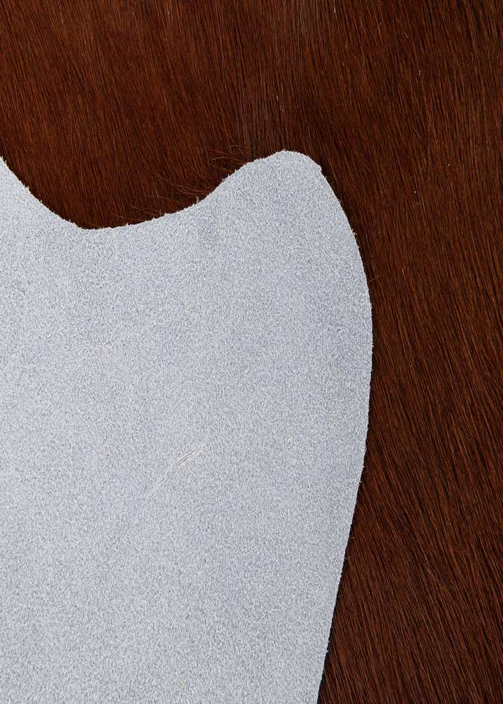 1' 8 x 2' 7 Cowhide Leather Rug
