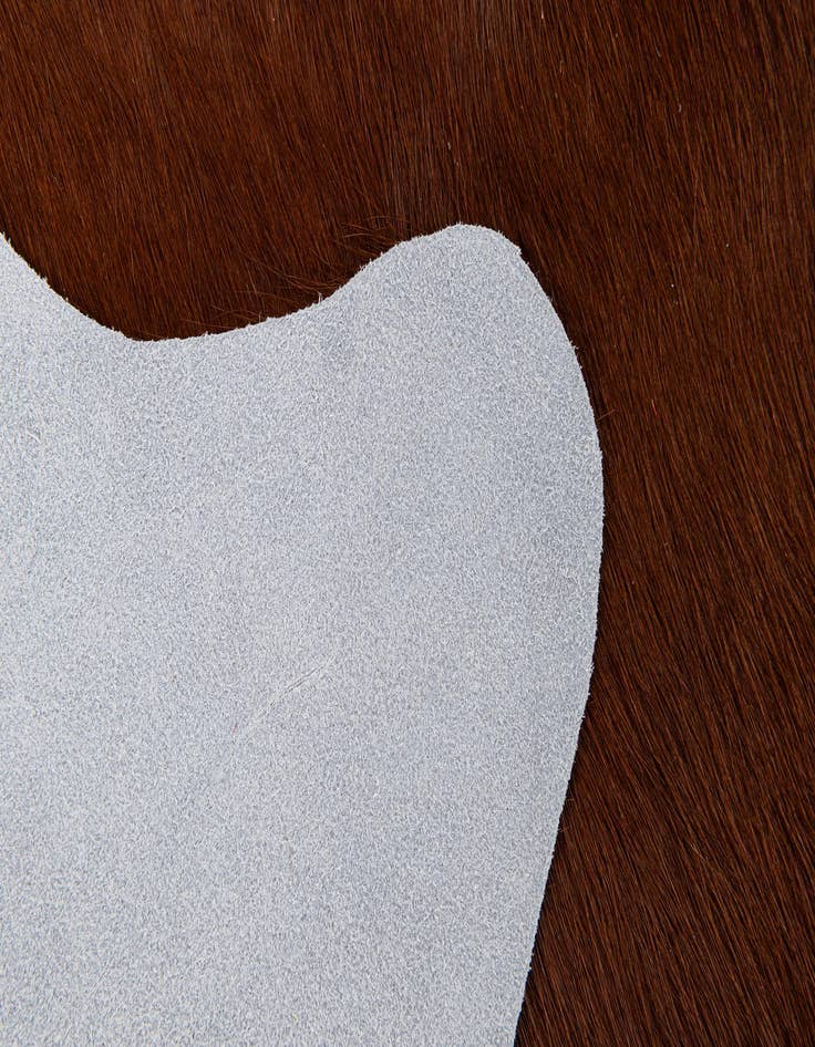 Detail image of 1' 8 x 2' 7 Cowhide Leather Rug