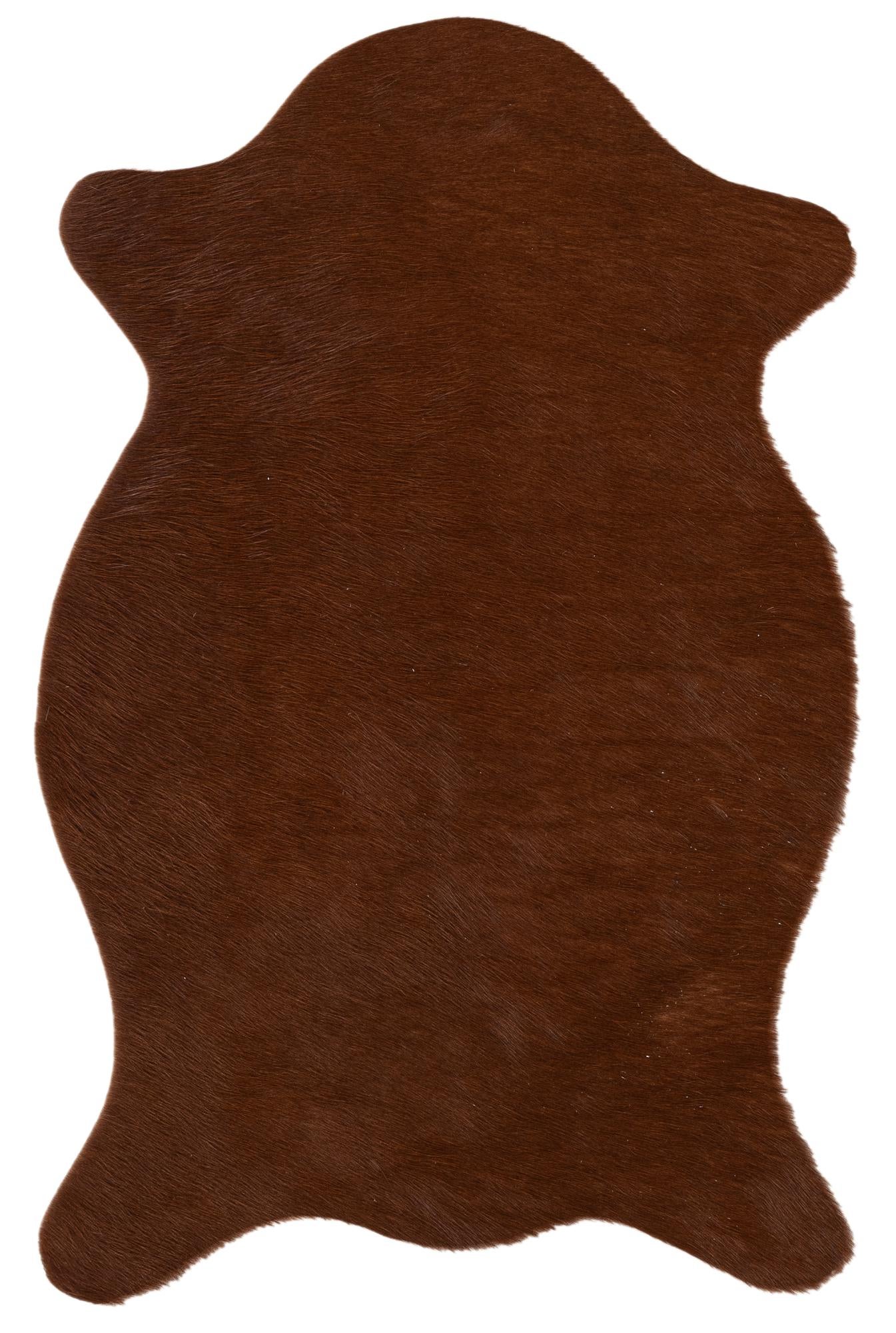 1' 8 x 2' 7 Cowhide Leather Rug