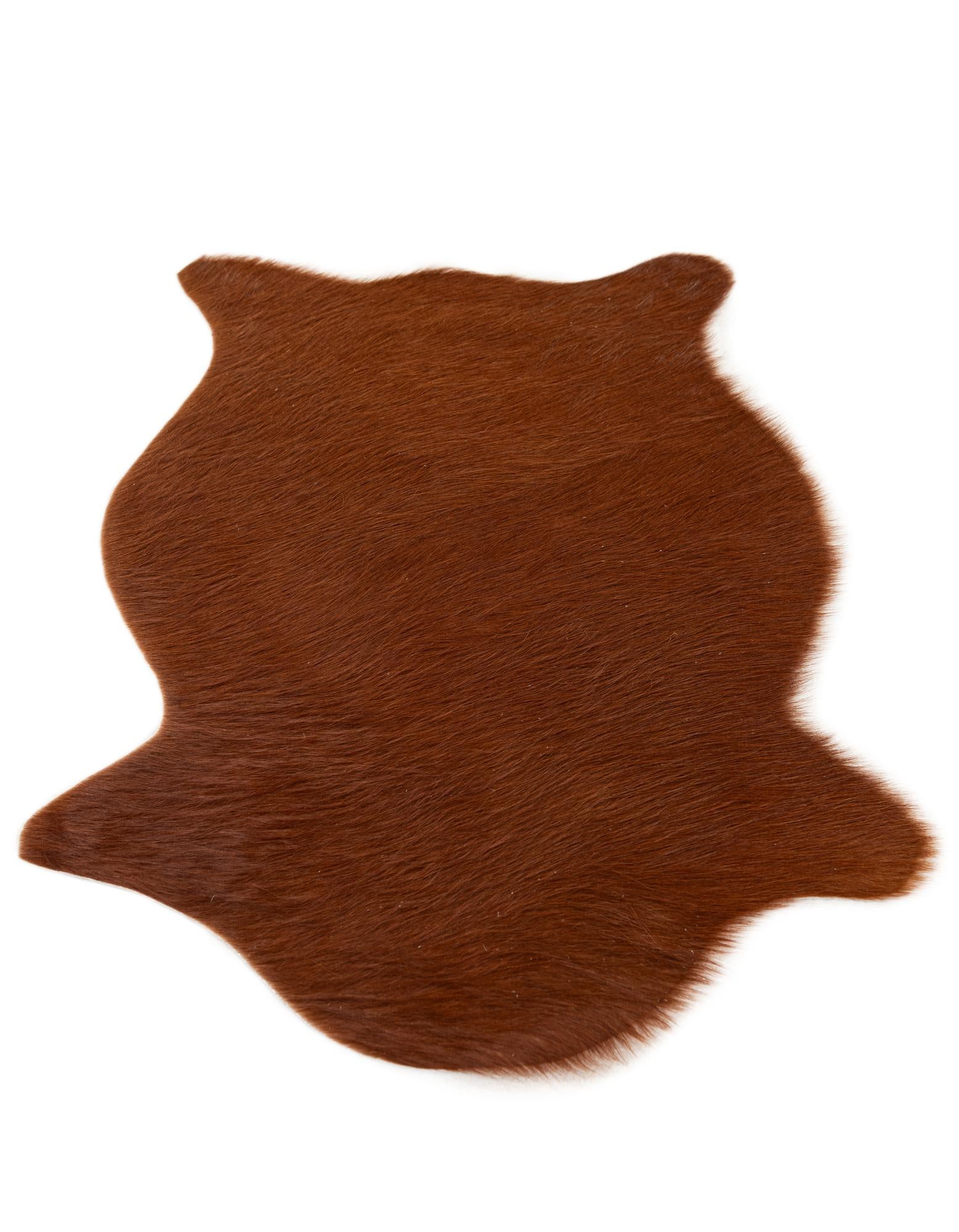1' 8 x 2' 7 Cowhide Leather Rug