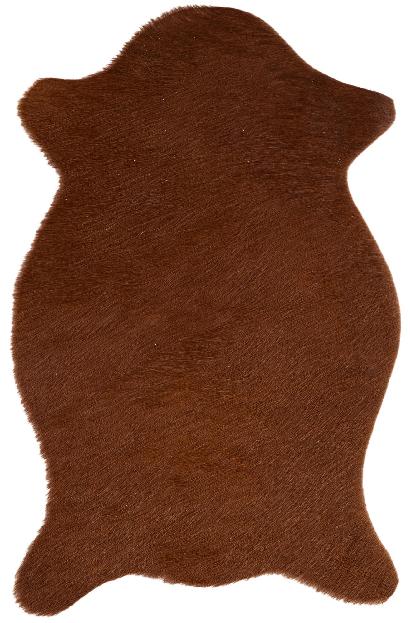 1' 8 x 2' 7 Cowhide Leather Rug