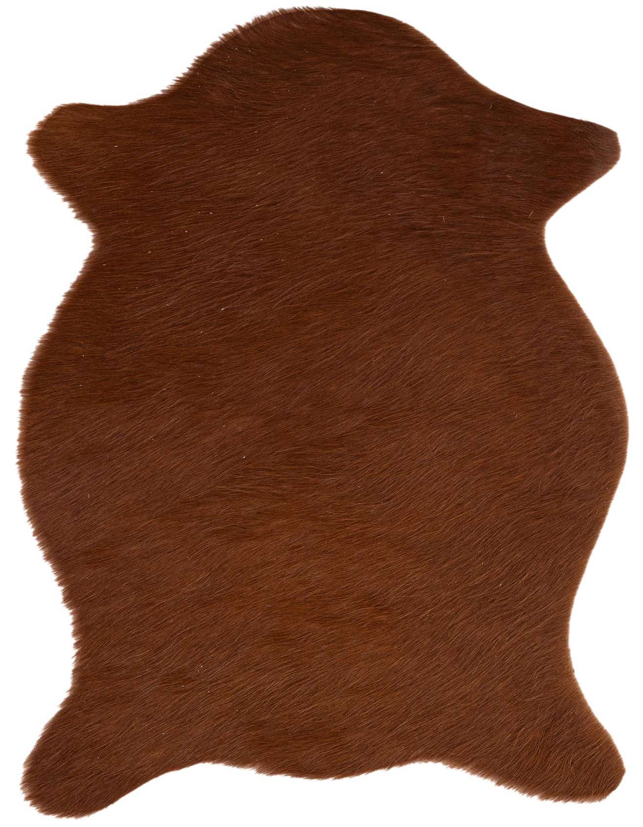 1' 8 x 2' 7 Cowhide Leather Rug