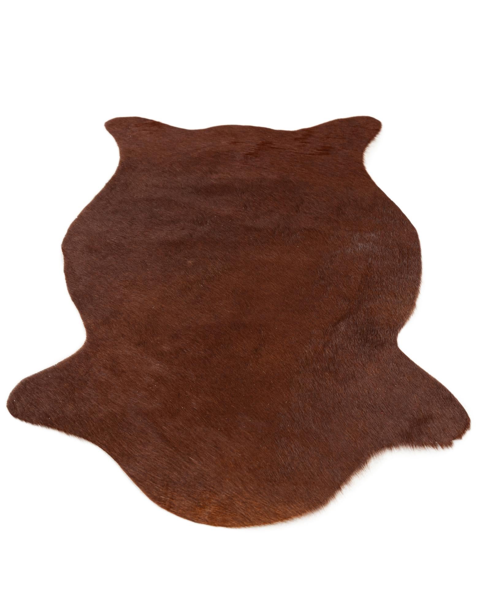 1' 8 x 2' 7 Cowhide Leather Rug