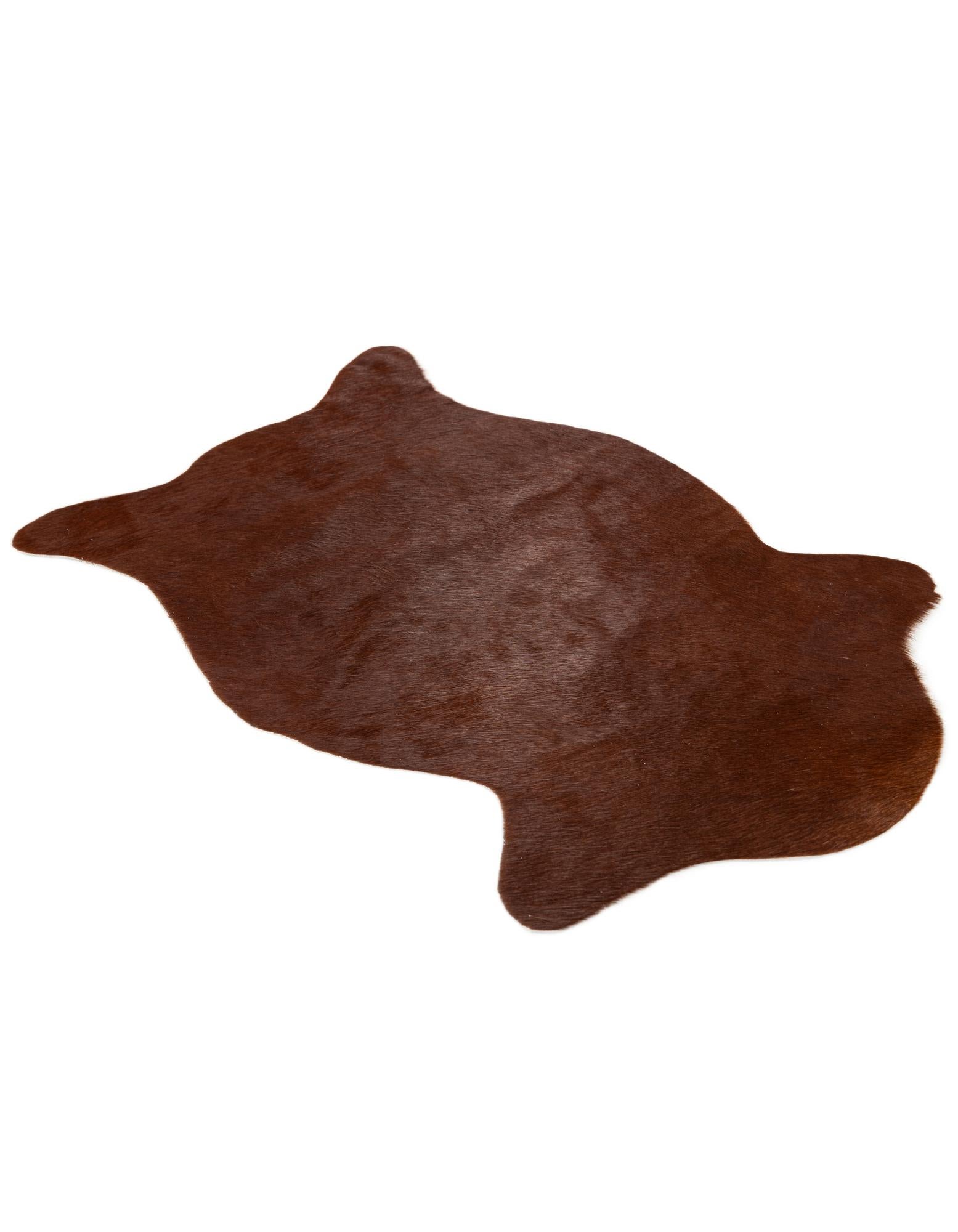 1' 8 x 2' 7 Cowhide Leather Rug
