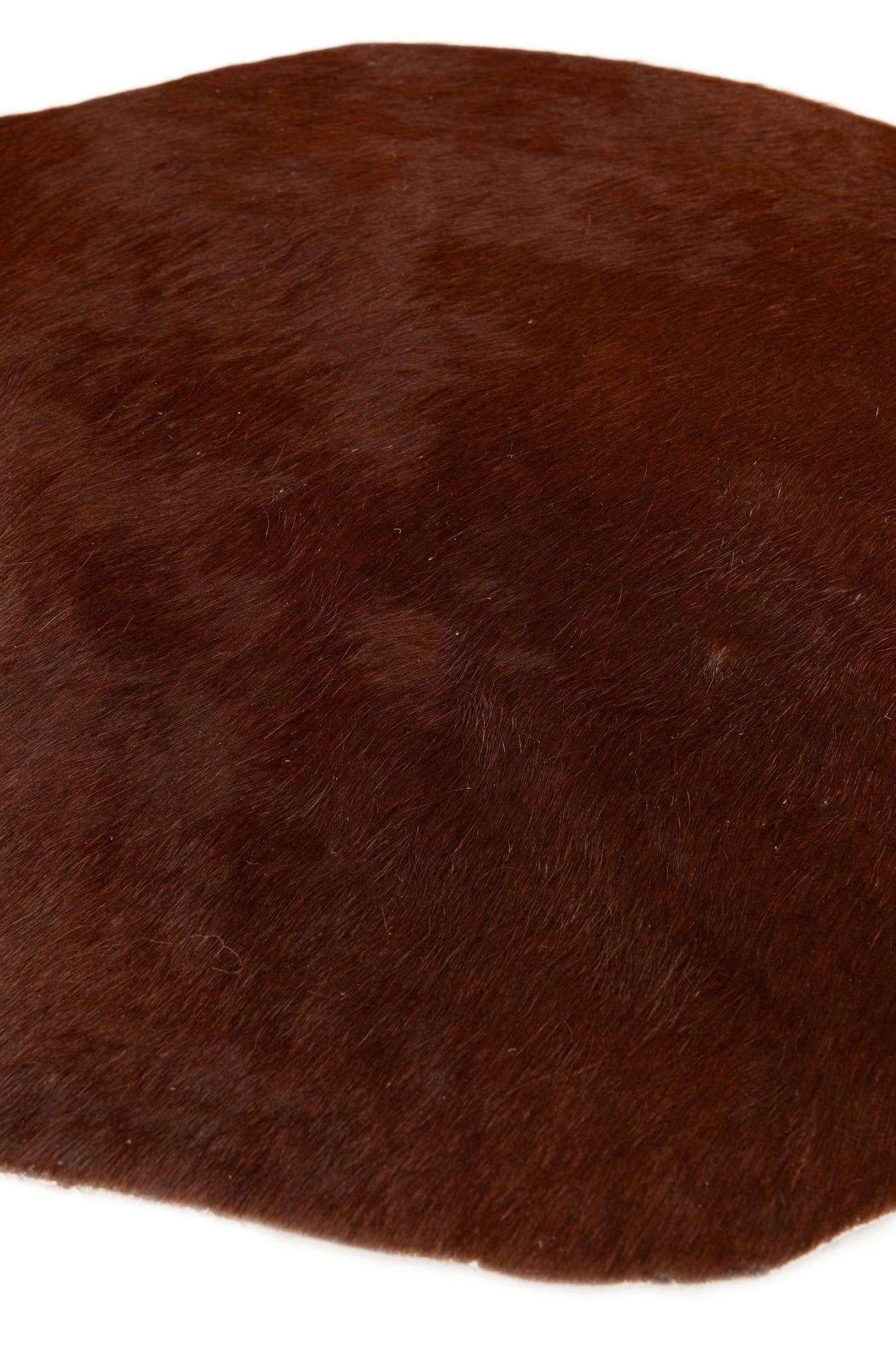 1' 8 x 2' 7 Cowhide Leather Rug