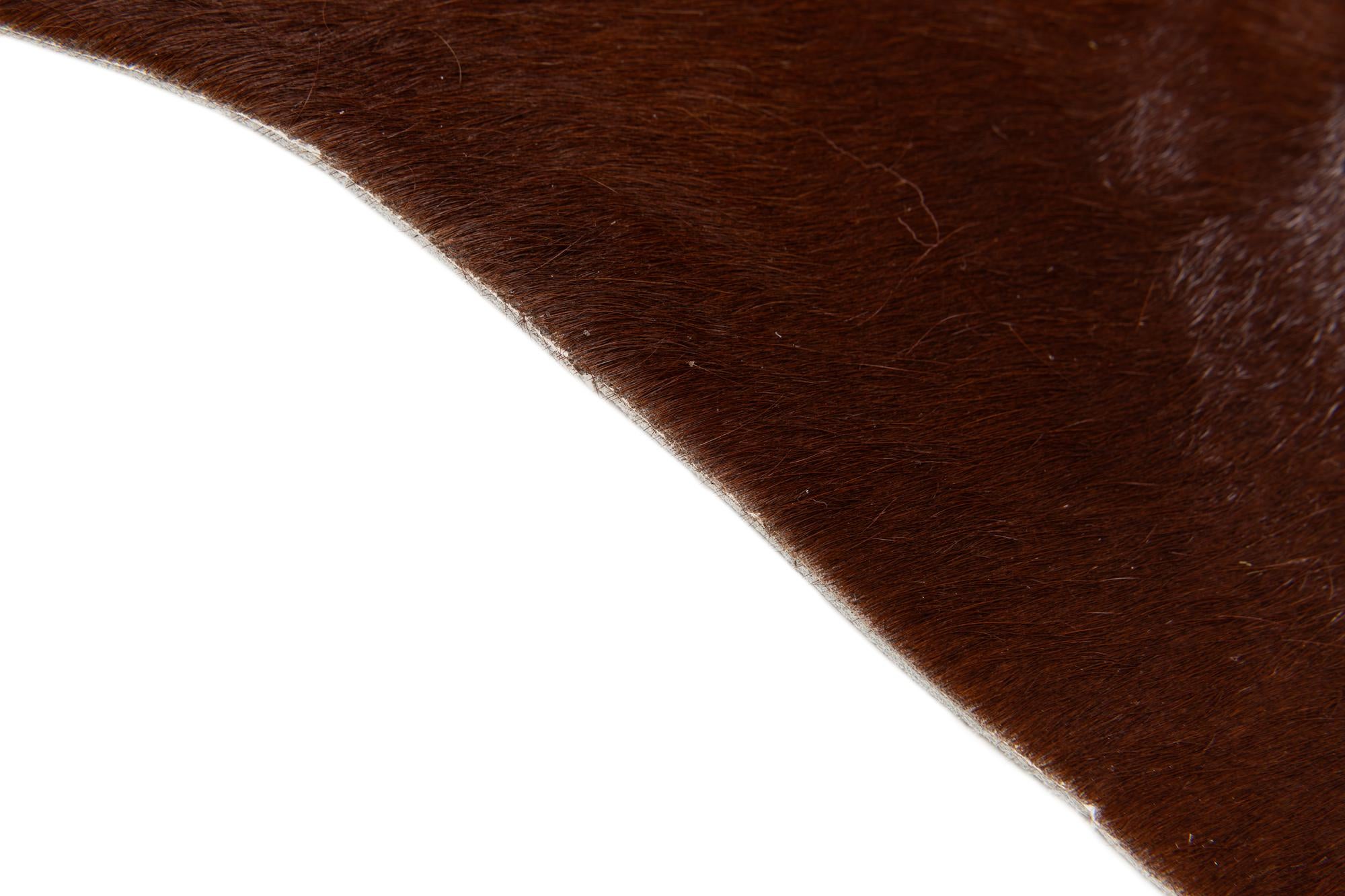 1' 8 x 2' 7 Cowhide Leather Rug