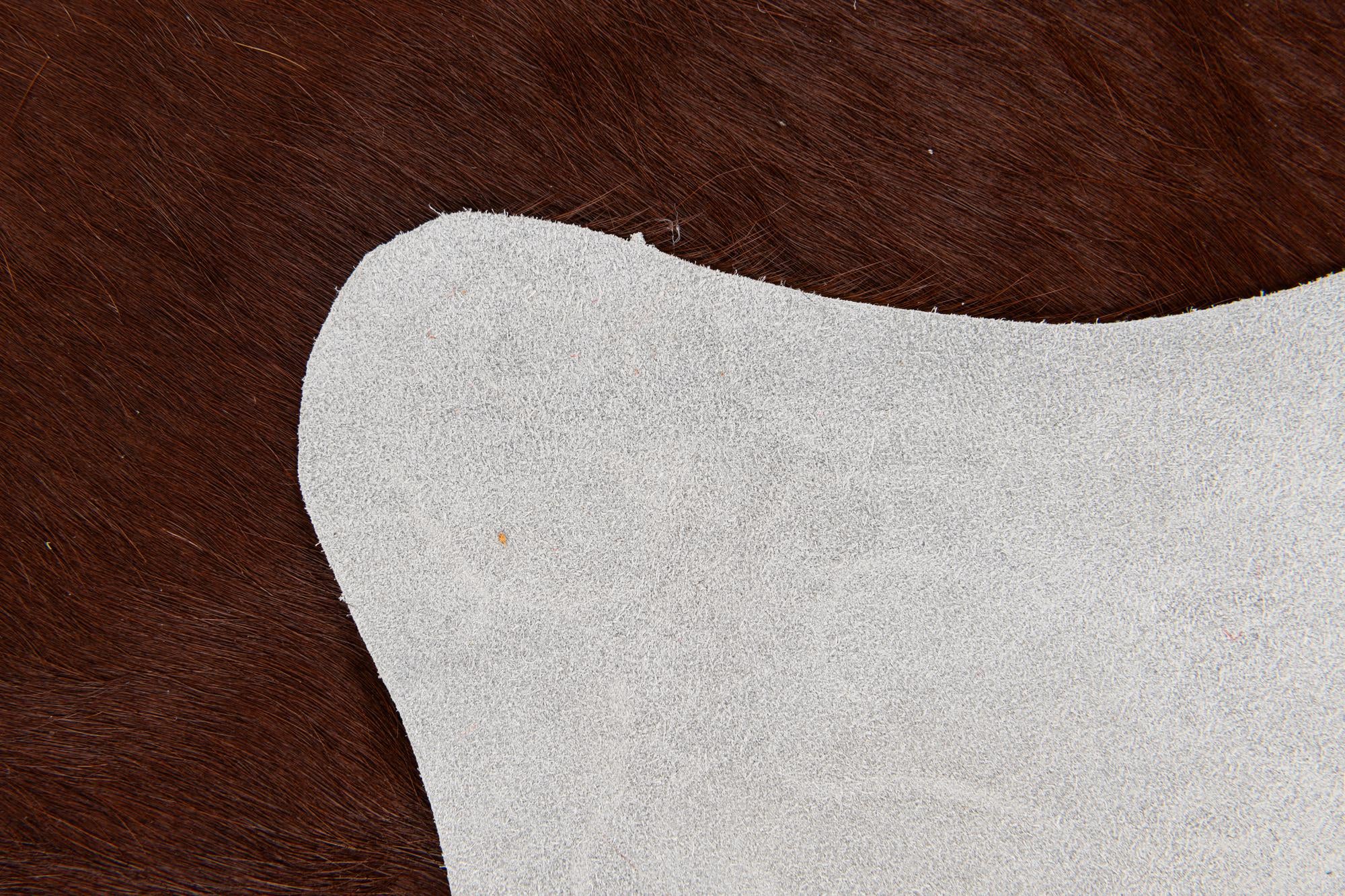 1' 8 x 2' 7 Cowhide Leather Rug
