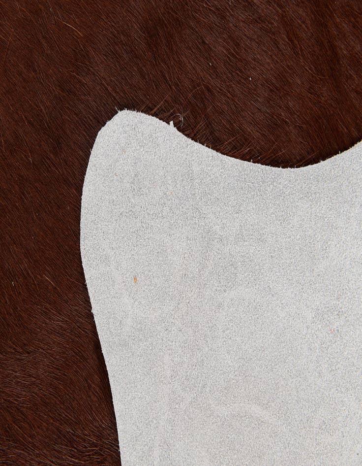 Detail image of 1' 8 x 2' 7 Cowhide Leather Rug